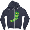 green animal Zipper Hoodie