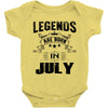 Legends Are Born In July Baby Onesie