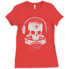 astronaut skull Ladies Fitted T-Shirt