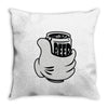 mickey beer Throw Pillow