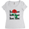 Love Rose Women's Triblend Scoop T-shirt