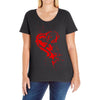heartless splatter Ladies Curvy T-Shirt