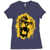 lion yellow Ladies Fitted T-Shirt