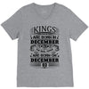 Real Kings Are Born On December 3 V-Neck Tee