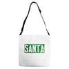 santa green glitter Adjustable Strap Totes