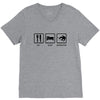 eat sleep snowboard mens black snowboarding t shirt wow V-Neck Tee