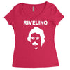 rivelino brazil 70s football world cup legend retro Women's Triblend Scoop T-shirt