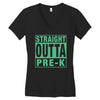 straight outta pre k Women's V-Neck T-Shirt