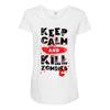 Keep Calm And Kill Zombies Maternity Scoop Neck T-shirt