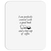 good book and coffee rectangle Mousepad