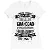 Super Cool Granddad Of A Freaking Awesome Granddaughter Ladies Fitted T-Shirt