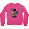 who loves bassets Crewneck Sweatshirt