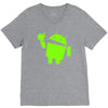 android eats apple V-Neck Tee
