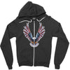 american eagle usa flag wings Zipper Hoodie