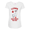 boxing llama Maternity Scoop Neck T-shirt