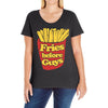 fries before guys Ladies Curvy T-Shirt