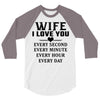 I Love you Wife 3/4 Sleeve Shirt