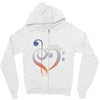 music expresses clef heart girls Zipper Hoodie