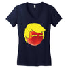 Peach Trump T-Shirt Women's V-Neck T-Shirt