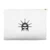 evil skull face Accessory Pouches