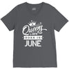Queens Are Born In June V-Neck Tee