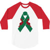 liver ribbon and rose 3/4 Sleeve Shirt