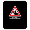 body under construction road sign Mousepad