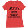 Smartass July Girl Ladies Fitted T-Shirt