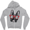 frenchie hipster Zipper Hoodie