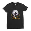 witch cat night Ladies Fitted T-Shirt