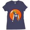 Goku Super Saiyan Dragon Ball 4 star Ladies Fitted T-Shirt