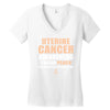 Uterine Cancer Awareness I Wear Peach For Some Special To Me Women's V-Neck T-Shirt