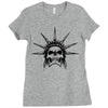 evil skull face Ladies Fitted T-Shirt