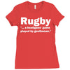 rugby a hooligans game Ladies Fitted T-Shirt