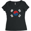 south korea international baseball Women's Triblend Scoop T-shirt