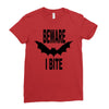 beware i bite Ladies Fitted T-Shirt