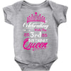 Celebrating With the 3rd Birthday Queen Baby Onesie