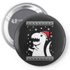 big trex santa ugly christmas Pin-back button