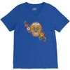 women's sugar skull purple V-Neck Tee