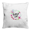 floral baby girl Throw Pillow