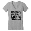 worlds greatest father i mean.. Women's V-Neck T-Shirt