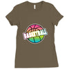 neon basketball Ladies Fitted T-Shirt
