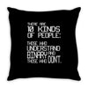 there are 10 kinds of people Throw Pillow