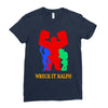 wreck it ralph silhouette Ladies Fitted T-Shirt