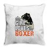 This Girl Loves Her Boxer Throw Pillow