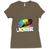 neon lacrosse Ladies Fitted T-Shirt