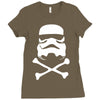 stormtrooper skull Ladies Fitted T-Shirt