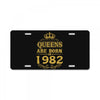 queens are born in 1982 License Plate