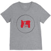 please red V-Neck Tee