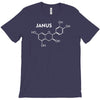 janus molecule funny retro tv utopia fashion science series T-Shirt